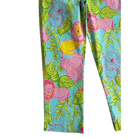 LILLY PULITZER Lilly's Zoo Vintage Cotton Blend Cropped Pants Size 6 - Picture 7 of 11